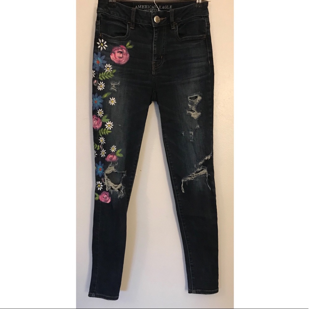 Hand-painted Denim Jeans